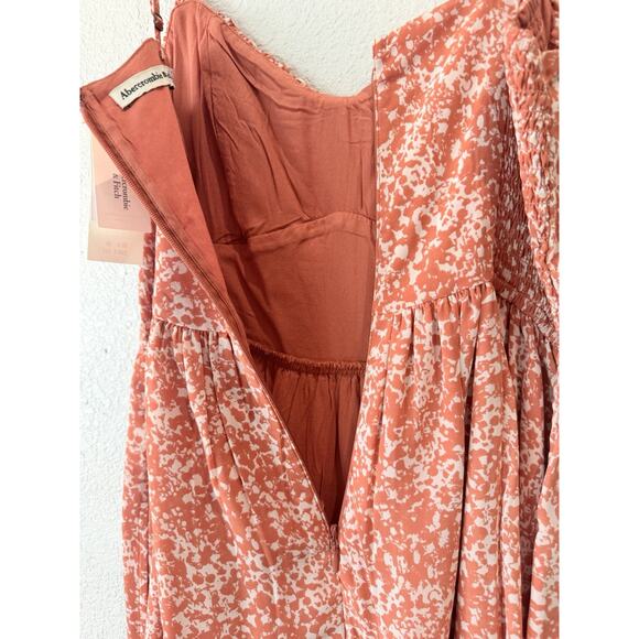 Abercrombie &‎ Fitch Midi Dress Smocked Milkmaid, Sweetheart, Romantic Sz Small - Picture 13 of 13